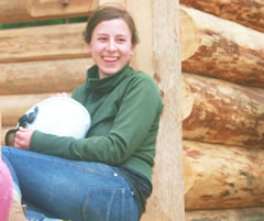 Kate at Log Building Course