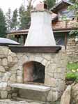 Outdoor Stone Fireplace