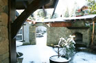 Courtyard with Rumford Fireplace